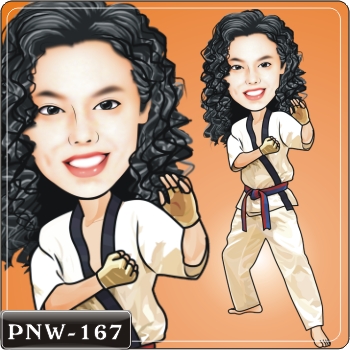 似顏漫畫 跆拳道Q版畫 PNW-167